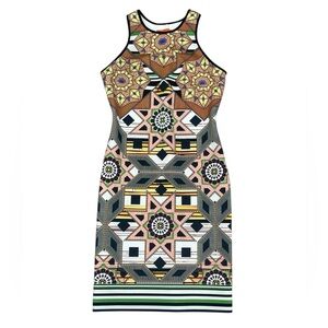 Clover Canyon Geometric Pattern Sleeveless Dress